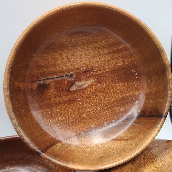 Lot 4 Vintage Myrtlewood Bowls Myrtle Craft Studios Oregon 5" For Refinishing - Picture 13 of 14